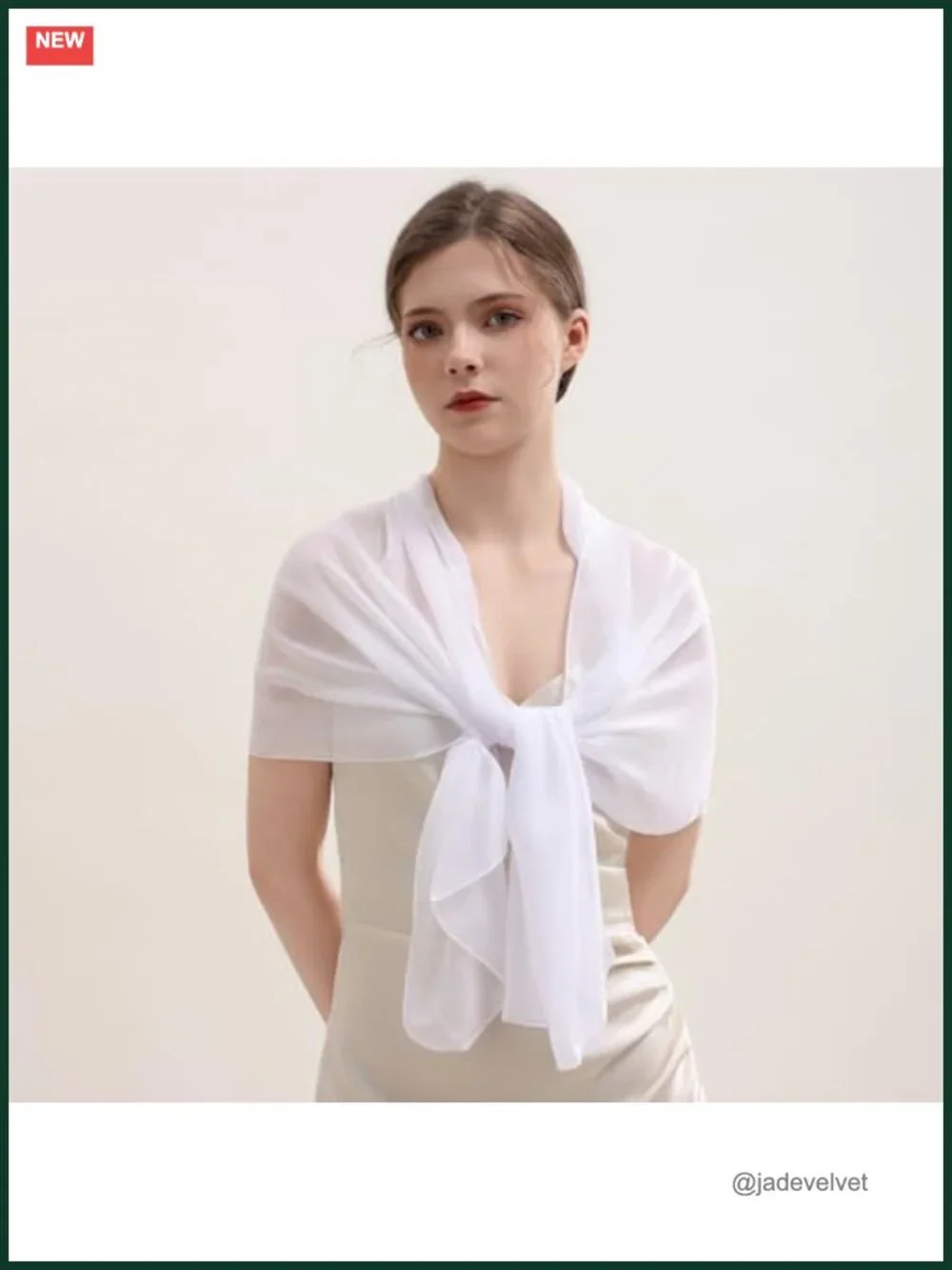 Women's Sheer Chiffon Scarf Lightweight Neck Scarf Wedding Party Accessory